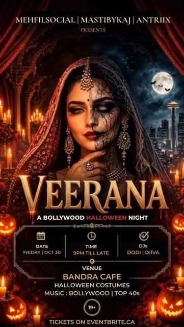 VEERANA - A BOLLYWOOD HALLOWEEN NIGHT